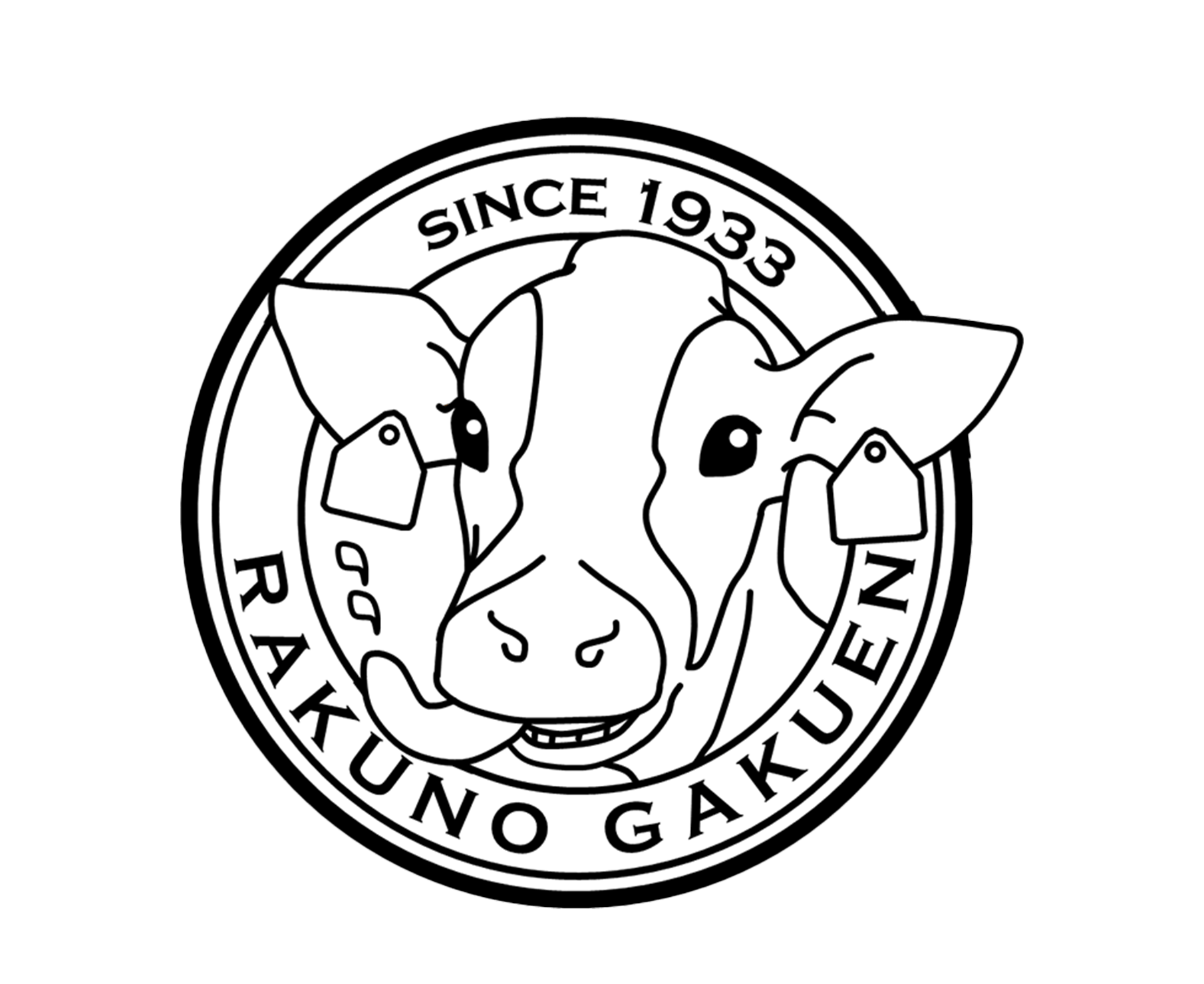 卒業生デザインの牛さんロゴ