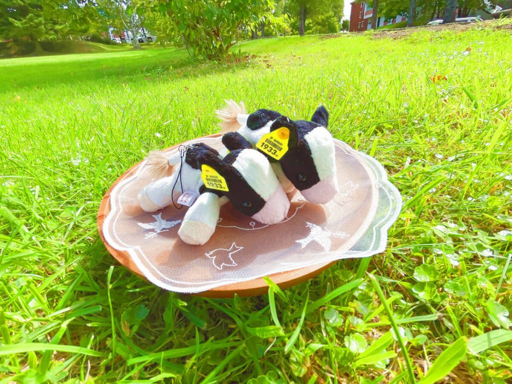 オリジナルタグ付き牛ぬいぐるみ